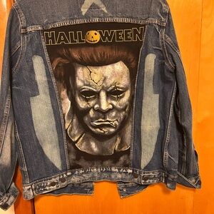 Halloween Denim Jacket with Graphic Back done by Butch-O-Vision!!!